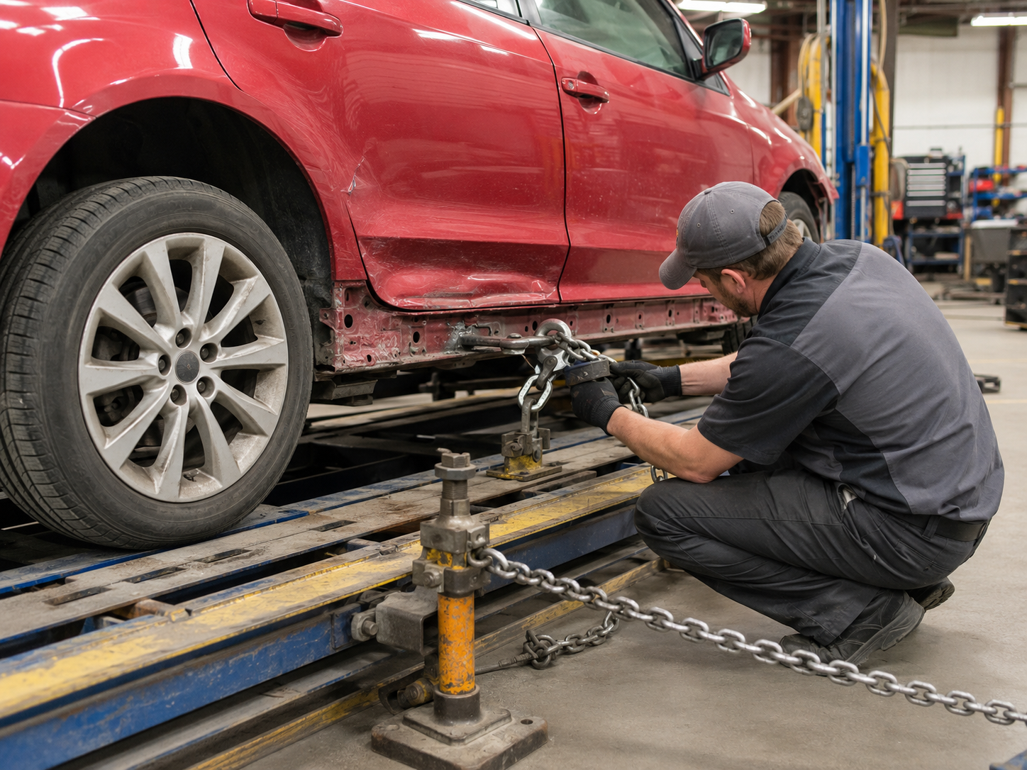 Frame straightening